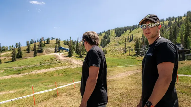 Jack Zenoni at a downhill mountain bike venue